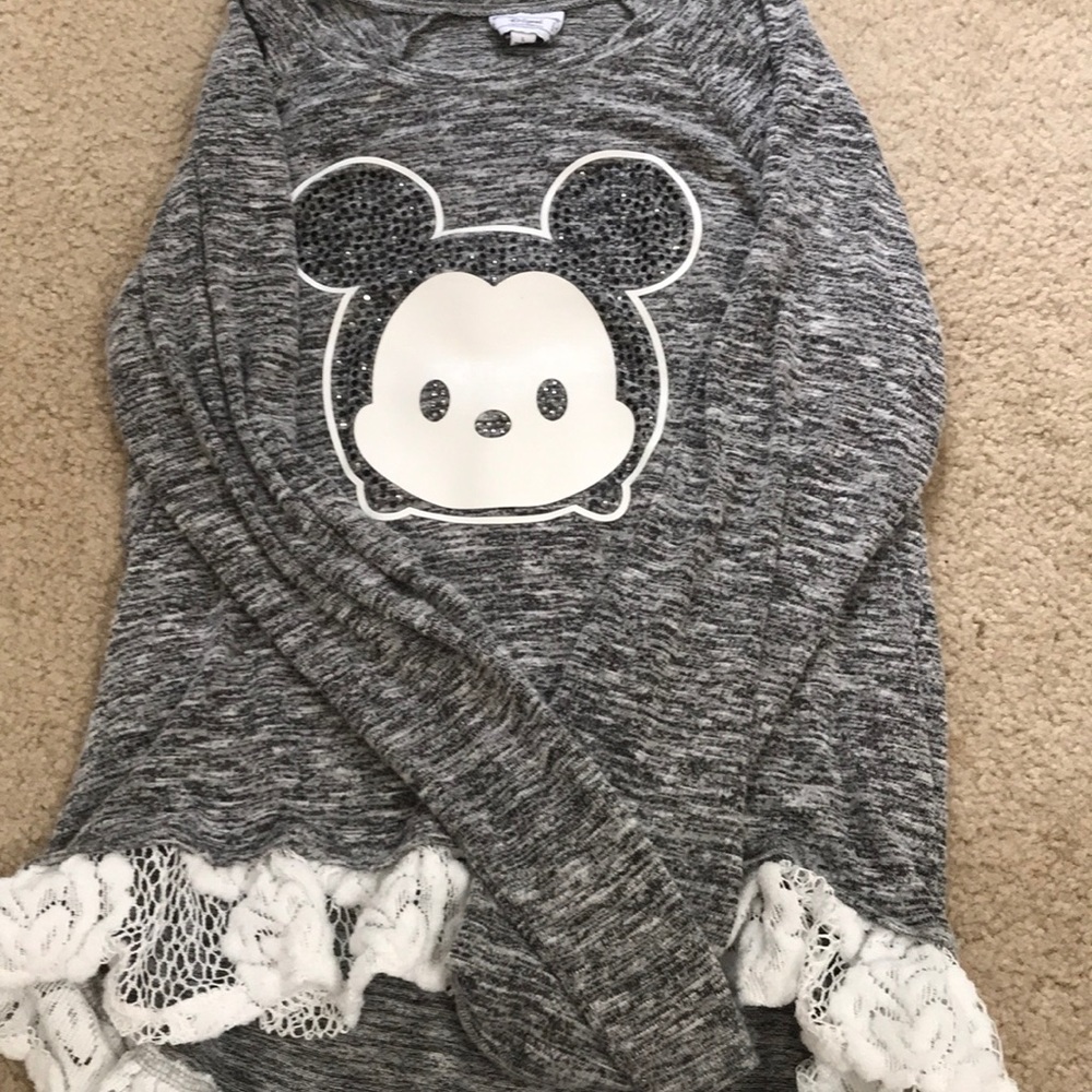 Long sleeve mickey laced shirt